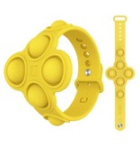 Stuff Certified® Pop It Armband - Zappeln Anti Stress Spielzeug Blase Spielzeug Silikon Gelb