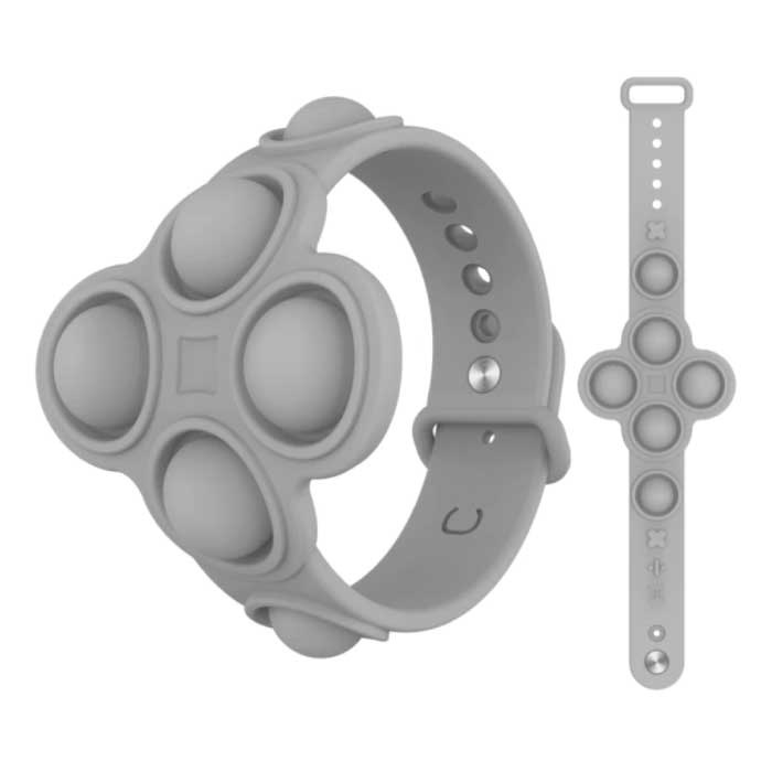 Pop It Bracelet - Fidget Anti Stress Toy Bubble Toy Silicone Gray