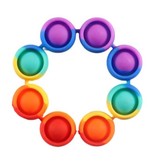 Stuff Certified® Bracelet Pop It - Fidget Anti Stress Toy Bubble Toy Silicone Rainbow