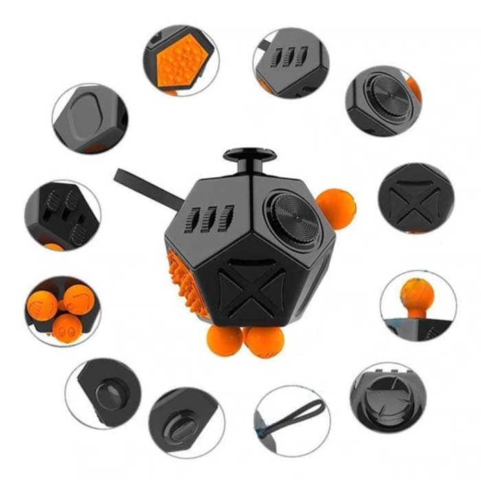 Cube Anti-stress En Silicone - 6 Modules Apaisants - Pour Adultes Et Enfants - Cadeau Insolite