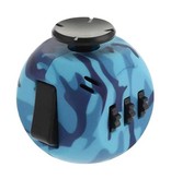 Stuff Certified® Fidget Cube 6 lati - Fidget giocattolo antistress in silicone ABS blu mimetico