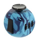 Stuff Certified® Fidget Cube 6 Sides - Fidget Anti Stress Toy Silicona ABS Blue Camo