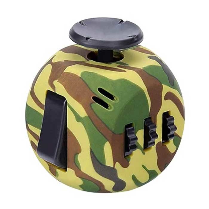 Fidget Cube 6 Côtés - Fidget Anti Stress Toy Silicone ABS Camo