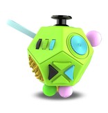 Stuff Certified® Fidget Cube 12 Seiten - Fidget Anti Stress Spielzeug Silikon ABS Grün
