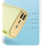 Kuulaa 18W Power Bank 20.000mAh - PD/QC3.0 with 3 USB Ports - External Emergency Battery Battery Charger Charger Yellow