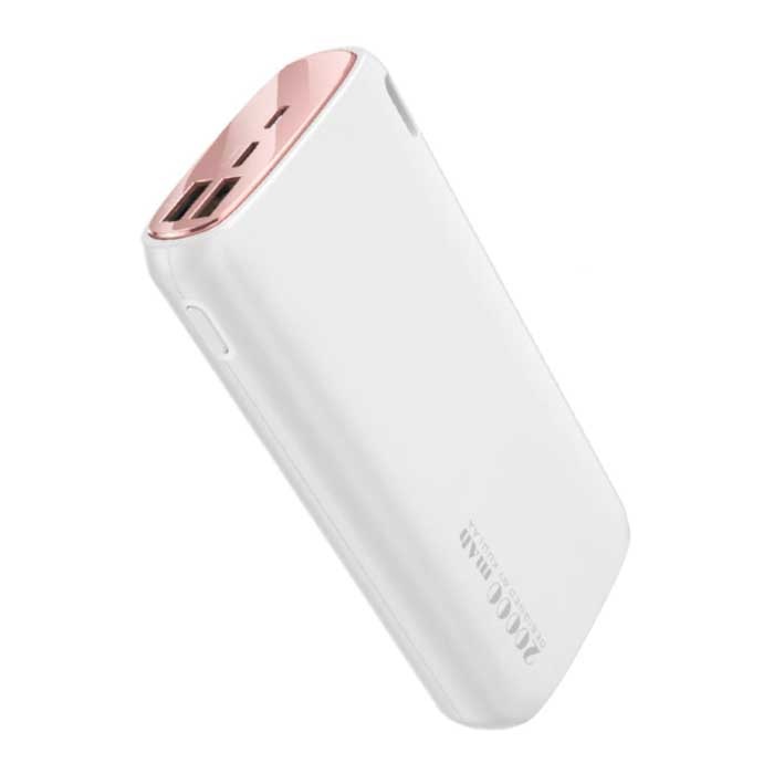 18W Power Bank 20.000mAh - PD/QC3.0 with 3 USB Ports - External Emergency Battery Battery Charger Charger White