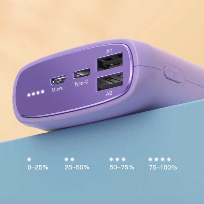 Kuulaa Banque d'alimentation 18W 20.000mAh - PD/QC3.0 avec 3 ports USB - Chargeur de batterie de secours externe Noir