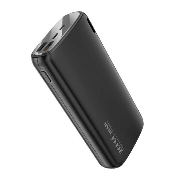 18W Powerbank 20.000mAh - PD/QC3.0 met 3 USB Poorten - Externe Noodaccu Batterij Oplader Charger Zwart