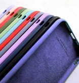 My choice Xiaomi Redmi Note 10S Carré Silicone Case - Soft Matte Case Liquid Cover Violet Foncé