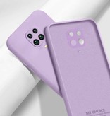 My choice Xiaomi Redmi Note 9 Carré Silicone Case - Soft Matte Case Liquid Cover Violet