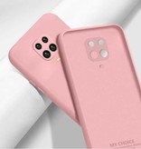 My choice Custodia in silicone quadrata per Xiaomi Mi 10T Lite - Cover liquida morbida opaca rosa