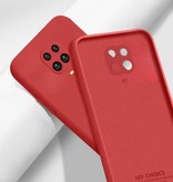 My choice Xiaomi Redmi Note 8 Kwadratowy Silikonowy Pokrowiec - Miękki Matowy Pokrowiec Ciecz Czerwony