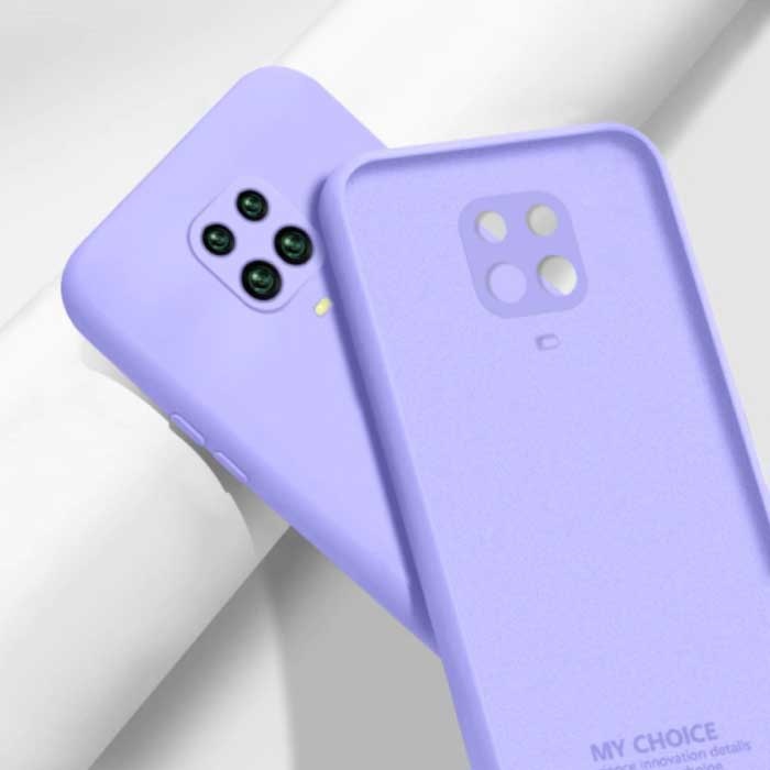 Xiaomi Redmi Note 8 Carré Silicone Case - Soft Matte Case Liquid Cover Light Purple