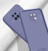 My choice Custodia in silicone quadrata per Xiaomi Redmi Note 7 - Custodia morbida opaca per Liquid Cover viola scuro