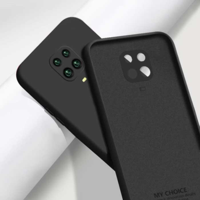 Funda de Silicona Cuadrada para Xiaomi Redmi Note 7 - Funda Mate Suave Cubierta Líquida Negra