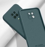 My choice Custodia in silicone quadrata per Xiaomi Mi 10T - Cover liquida morbida opaca verde scuro