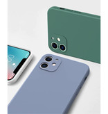 My choice Etui en silicone carré pour Samsung Galaxy Note 8 - Étui souple et mat Liquid Cover Bleu