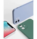 My choice Samsung Galaxy A70 Square Silicone Hoesje - Zachte Matte Case Liquid Cover Groen