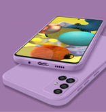 My choice Samsung Galaxy A71 Square Silicone Case - Soft Matte Case Liquid Cover Purple
