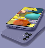 My choice Custodia quadrata in silicone per Samsung Galaxy S8 - Custodia morbida opaca per Liquid Cover viola scuro