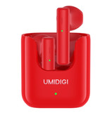 UMIDIGI Auricolari wireless Airbuds U con custodia di ricarica da 380 mAh - Auricolari touch control ENC con cancellazione del rumore Auricolari Bluetooth 5.1 TWS Auricolari Auricolari rossi