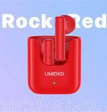 UMIDIGI Airbuds U Wireless Earphones with 380mAh Charging Case - ENC Noise Canceling Touch Control Earbuds TWS Bluetooth 5.1 Earphones Earbuds Earphones Red