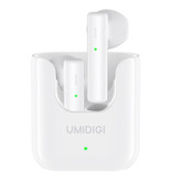 UMIDIGI Écouteurs sans fil Airbuds U avec étui de chargement 380mAh - Écouteurs à contrôle tactile à réduction de bruit ENC Écouteurs TWS Bluetooth 5.1 Écouteurs Écouteurs Blanc