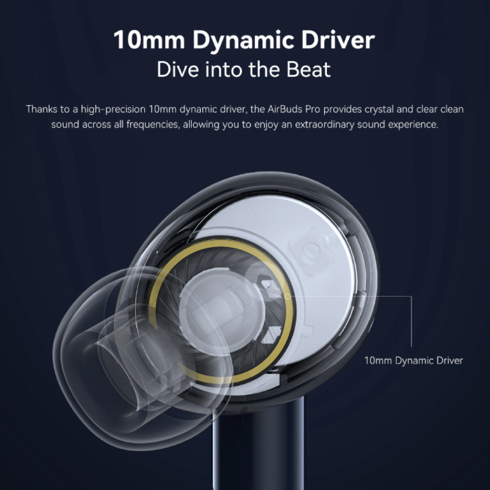 UMIDIGI Airbuds Pro Draadloze Oortjes - ANC Ruisonderdrukking Touch Control Oordopjes TWS Bluetooth 5.1 Earphones Earbuds Oortelefoon Zwart