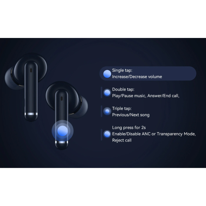 UMIDIGI Auricolari wireless Airbuds Pro - Auricolari con controllo tattile con cancellazione del rumore ANC Auricolari Bluetooth 5.1 TWS Auricolari Auricolari bianchi