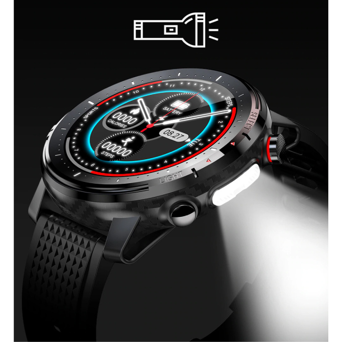 Melanda Sport Smartwatch avec moniteur de fréquence cardiaque - Fitness Sport Activity Tracker Bracelet en silicone Montre iOS Android Noir