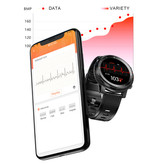 Melanda Sport Smartwatch met Hartslagmeter -  Fitness Sport Activity Tracker Siliconen Bandje Horloge iOS Android Zwart