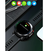 Melanda Sportowy smartwatch z pulsometrem - Fitness Sport Activity Tracker Silikonowy pasek do zegarka iOS Android Czarny