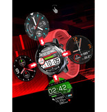 Melanda Sport Smartwatch met Hartslagmeter -  Fitness Sport Activity Tracker Siliconen Bandje Horloge iOS Android Rood