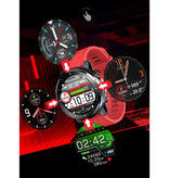 Melanda Sport Smartwatch with Heart Rate Monitor - Fitness Sport Activity Tracker Silicone Strap Watch iOS Android Red