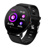 Melanda Montre Connectée Sport IP68 - Montre Bracelet en Silicone pour Tracker d'Activité Sportive de Fitness iOS Android Noir