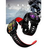 Melanda Montre Connectée Sport IP68 - Montre Bracelet en Silicone pour Tracker d'Activité Sportive de Fitness iOS Android Noir