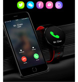 Melanda Montre Connectée Sport IP68 - Montre Bracelet en Silicone pour Tracker d'Activité Sportive de Fitness iOS Android Noir