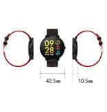 Melanda Montre Connectée Sport IP68 - Montre Bracelet en Silicone pour Tracker d'Activité Sportive de Fitness iOS Android Noir