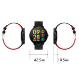 Melanda Sport Smartwatch IP68 -  Fitness Sport Activity Tracker Siliconen Bandje Horloge iOS Android Grijs