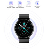 Lige 2021 Smartwatch avec moniteur de fréquence cardiaque - Fitness Sport Activity Tracker Bracelet en silicone Montre iOS Android Noir