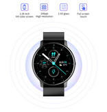 Lige 2021 Smartwatch z pulsometrem - Fitness Sport Activity Tracker Silikonowy pasek do zegarka iOS Android Czarny