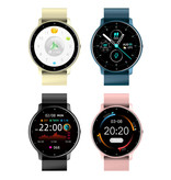 Lige 2021 Smartwatch con monitor de frecuencia cardíaca - Fitness Sport Activity Tracker Reloj con correa de silicona iOS Android Negro
