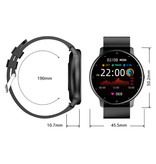 Lige 2021 Smartwatch con cardiofrequenzimetro - Fitness Sport Activity Tracker Cinturino in silicone Orologio iOS Android Nero