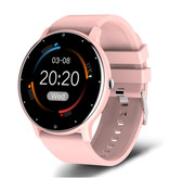 Lige 2021 Smartwatch met Hartslagmonitor -  Fitness Sport Activity Tracker Siliconen Bandje Horloge iOS Android Roze
