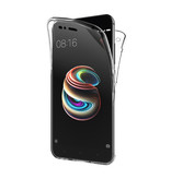 Luxddy Custodia a 360° per Xiaomi Mi A1 Full Body - Custodia in silicone TPU trasparente + Pellicola salvaschermo in PET
