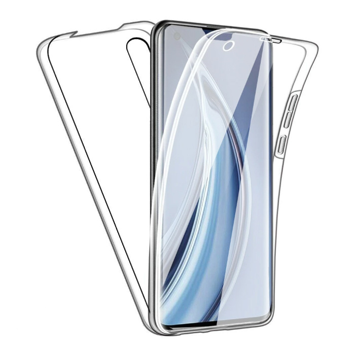 Carcasa 360 ° de cuerpo completo para Xiaomi Mi A2 Lite - Carcasa de silicona TPU transparente de protección completa + Protector de pantalla PET