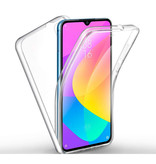 Luxddy Carcasa 360 ° de cuerpo completo para Xiaomi Mi A3 Lite - Carcasa de silicona TPU transparente + Protector de pantalla PET