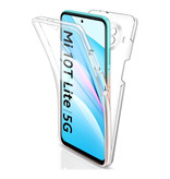 Luxddy Custodia a 360° per Xiaomi Mi 10T Lite Full Body - Custodia in silicone TPU trasparente + Pellicola salvaschermo in PET