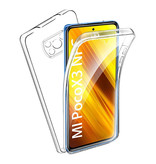 Luxddy Coque Xiaomi Poco X3 NFC Full Body 360° - Coque en silicone TPU transparente + Protecteur d'écran PET