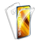 Luxddy Custodia a 360° per Xiaomi Poco X3 NFC Full Body - Custodia in silicone TPU trasparente + Pellicola salvaschermo in PET